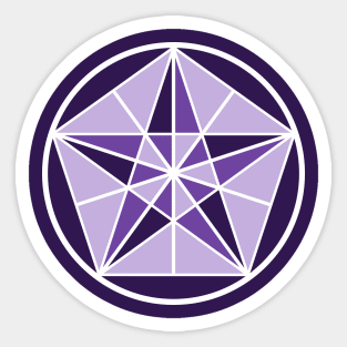 Deep Purple Crystal Star Sticker